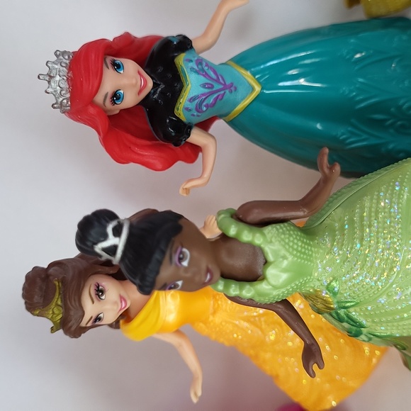 Magic Clip Disney Princess Dolls Polly Pocket Lot (9) used condition 4" See - Picture 8 of 14